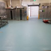 light blue flooring