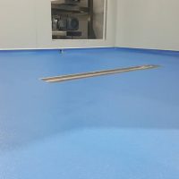 blue flooring