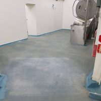 blue flooring